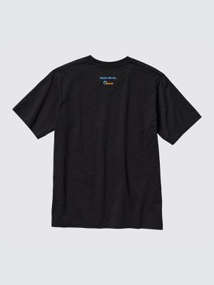 UNIQLO - хлопковая футболка PEACE FOR ALL x Akamai Technologies - 09 BLACK
