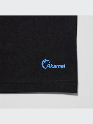 UNIQLO - хлопковая футболка PEACE FOR ALL x Akamai Technologies - 09 BLACK
