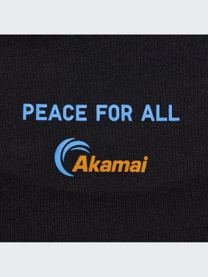 UNIQLO - хлопковая футболка PEACE FOR ALL x Akamai Technologies - 09 BLACK