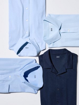 UNIQLO AIRism - мужская рубашка-поло с карманом -  00 WHITE
