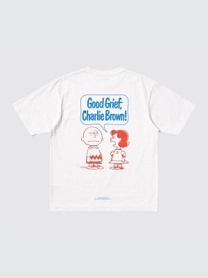 UNIQLO - хлопковая футболка Peanuts - 01 OFF WHITE