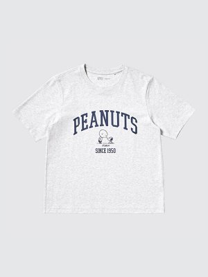 UNIQLO - хлопковая футболка Peanuts - 03 GRAY