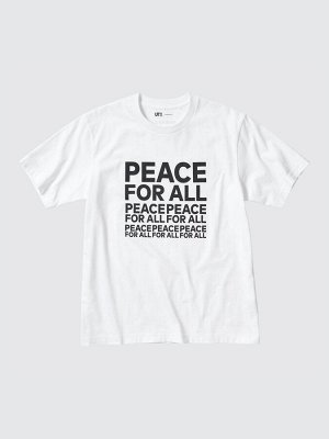 UNIQLO - хлопковая футболка PEACE FOR ALL Kashiwa Sato - 00 WHITE