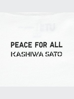 UNIQLO - хлопковая футболка PEACE FOR ALL Kashiwa Sato - 00 WHITE