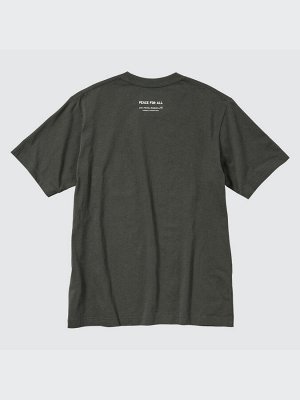 UNIQLO - хлопковая футболка PEACE FOR ALL Jean-Michel Basquiat - 08 DARK GRAY