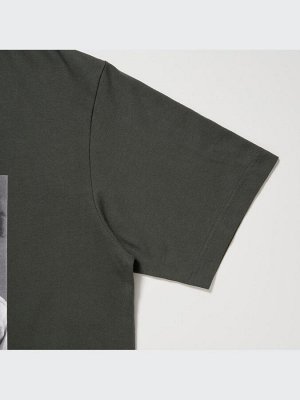UNIQLO - хлопковая футболка PEACE FOR ALL Jean-Michel Basquiat - 08 DARK GRAY