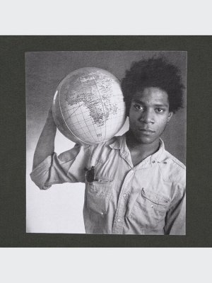 UNIQLO - хлопковая футболка PEACE FOR ALL Jean-Michel Basquiat - 08 DARK GRAY