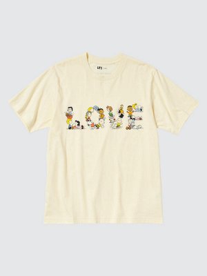 UNIQLO - хлопковая футболка PEACE FOR ALL Peanuts - 41 YELLOW