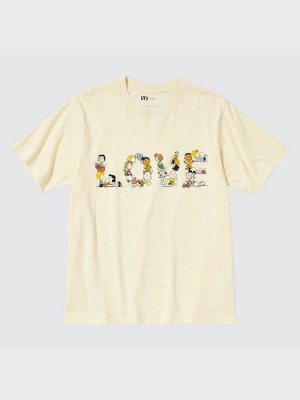 UNIQLO - хлопковая футболка PEACE FOR ALL Peanuts - 41 YELLOW