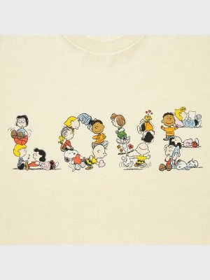 UNIQLO - хлопковая футболка PEACE FOR ALL Peanuts - 41 YELLOW