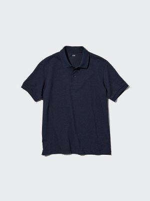 UNIQLO - хлопковая рубашка-поло Dry Kanoko - 69 NAVY
