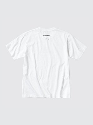 UNIQLO - хлопковая футболка PEACE FOR ALL Haruki Murakami - 00 WHITE