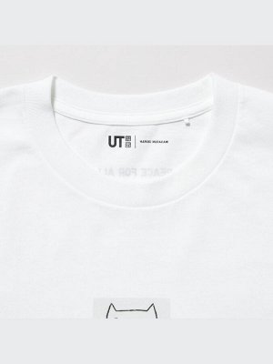 UNIQLO - хлопковая футболка PEACE FOR ALL Haruki Murakami - 00 WHITE