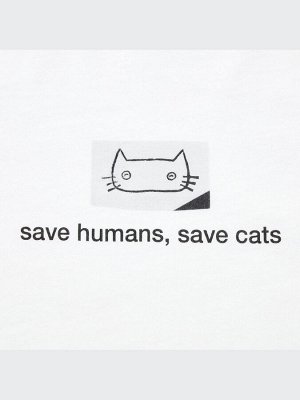 UNIQLO - хлопковая футболка PEACE FOR ALL Haruki Murakami - 00 WHITE
