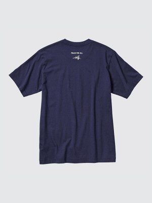 UNIQLO - хлопковая футболка PEACE FOR ALL Ayumu Hirano - 69 NAVY