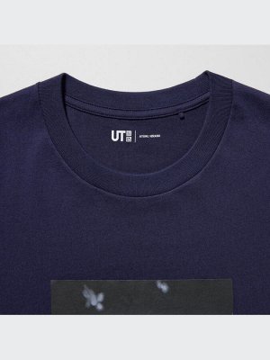 UNIQLO - хлопковая футболка PEACE FOR ALL Ayumu Hirano - 69 NAVY