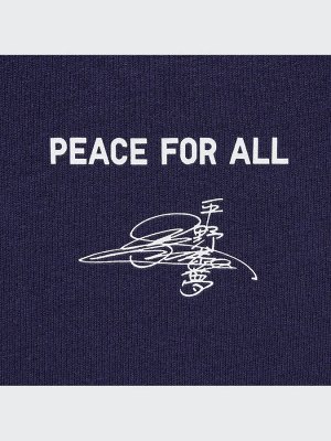 UNIQLO - хлопковая футболка PEACE FOR ALL Ayumu Hirano - 69 NAVY