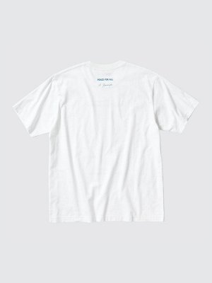 UNIQLO - хлопковая футболка PEACE FOR ALL Shinya Yamanaka - 00 WHITE