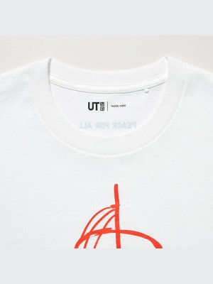 UNIQLO - хлопковая футболка PEACE FOR ALL Tadao Ando - 00 WHITE