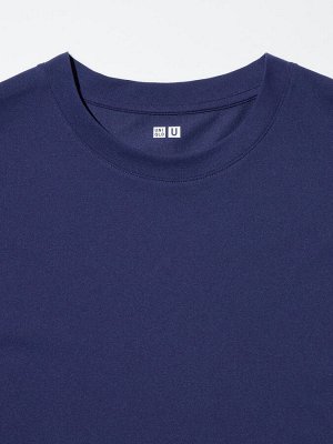 UNIQLO - мужская футболка с функцией Dry EX и с круглым вырезом - 09 BLACK