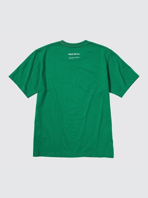 UNIQLO - хлопковая футболка PEACE FOR ALL Christophe Lemaire - 55 GREEN