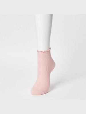 UNIQLO - женские носки с оборками (3 пары) - 00 WHITE