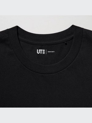 UNIQLO - хлопковая футболка PEACE FOR ALL Adam Scott - 09 BLACK