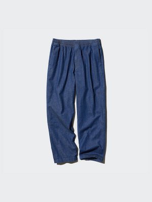 UNIQLO - легкие джинсовые брюки до щиколотки - 07 GRAY