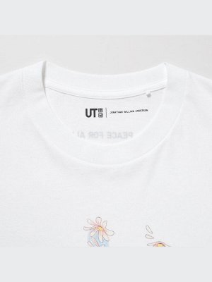 UNIQLO - хлопковая футболка PEACE FOR ALL J.W. Anderson - 00 WHITE