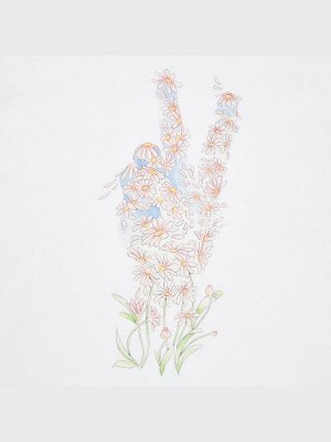 UNIQLO - хлопковая футболка PEACE FOR ALL J.W. Anderson - 00 WHITE
