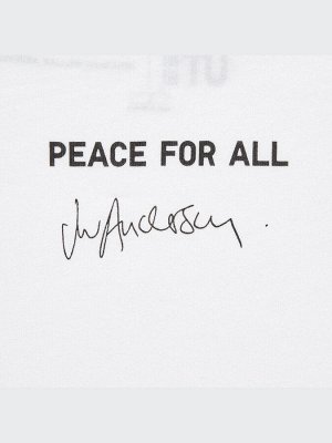 UNIQLO - хлопковая футболка PEACE FOR ALL J.W. Anderson - 00 WHITE
