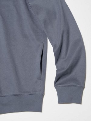 UNIQLO AIRism - хлопковый кардиган унисекс с боковыми карманами - 09 BLACK