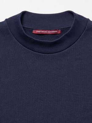 UNIQLO x Comptoir des Cotonniers - однотонный свитшот с заклепками по бокам -  69 NAVY