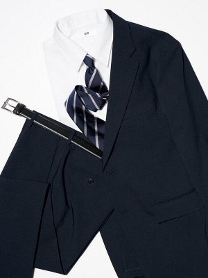 UNIQLO - хлопковая однотонная рубашка с длинным рукавом классического кроя