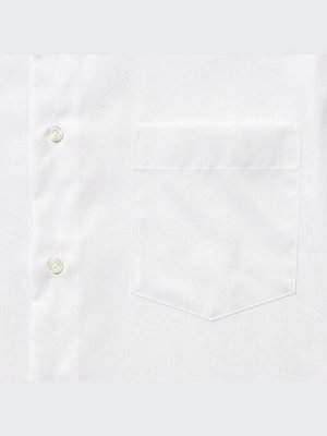 UNIQLO - хлопковая однотонная рубашка с длинным рукавом классического кроя