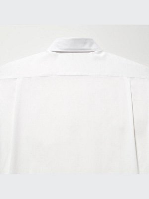 UNIQLO - хлопковая однотонная рубашка с длинным рукавом классического кроя
