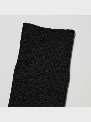 UNIQLO - мужские высокие носки Kanoko из хлопка Supima - 09 BLACK