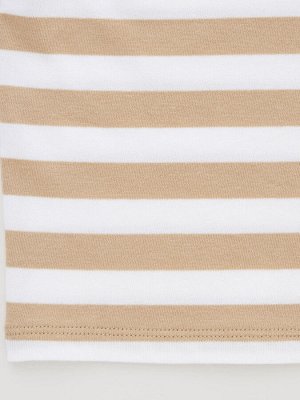 UNIQLO - полосатая футболка с акцентным цветом на воротнике для малышей
