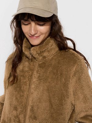 UNIQLO - пушистая флисовая куртка на молнии - 09 BLACK