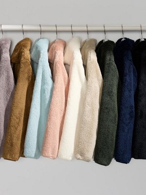 UNIQLO - пушистая флисовая куртка на молнии - 09 BLACK