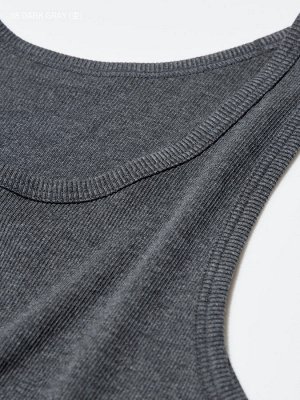 UNIQLO - мужская майка базового цвета в рубчик с функцией Dry