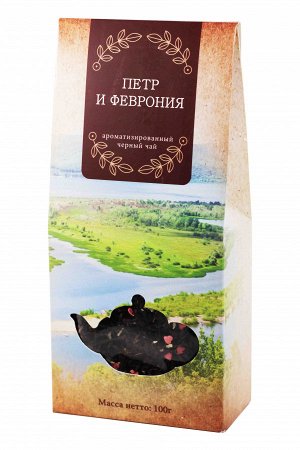 Чай чёрный ароматизированный "Пётр и Феврония" 100гр