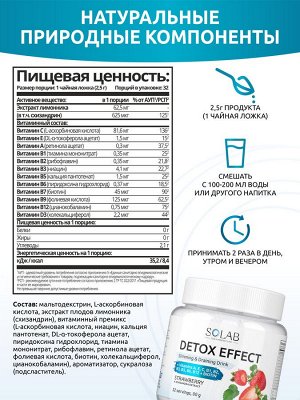 Набор из 3-х банок.. Detox Slim Effect. Лимонник. Вкус: Клубника + Персик + Ягодный микс.