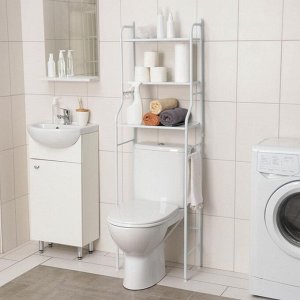 Стеллаж над унитазом, 47x25x152 см, белый
