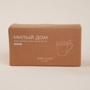 Sima-Land Home Набор кружек SL Home «Милый дом», 350 мл, фарфор, 2 шт., белый