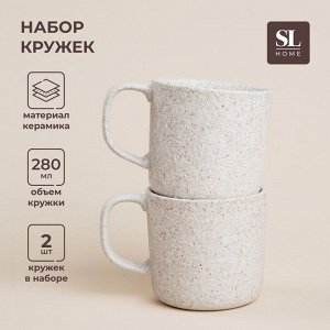 Sima-Land Home Набор кружек SL Home «Арена Бланка», 280 мл, 2 шт., керамика, белый