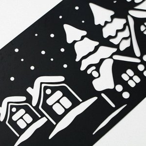 Трафарет для торта новогодний «Зимний лес», 32x10 см