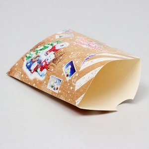 Коробка подарочная новогодняя складная «Полярные мишки», 19x14x4 см