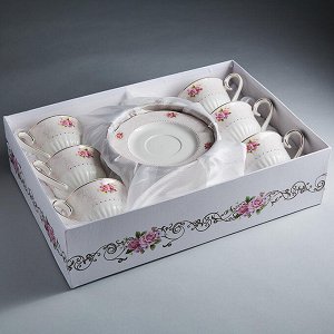 Набор чайный 12 предметов МФ011Р/6 "Скарлетт" в подарочной коробке