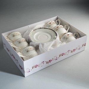 Набор чайный 12 предметов МФ014P/6 "Саксония" в подарочной коробке